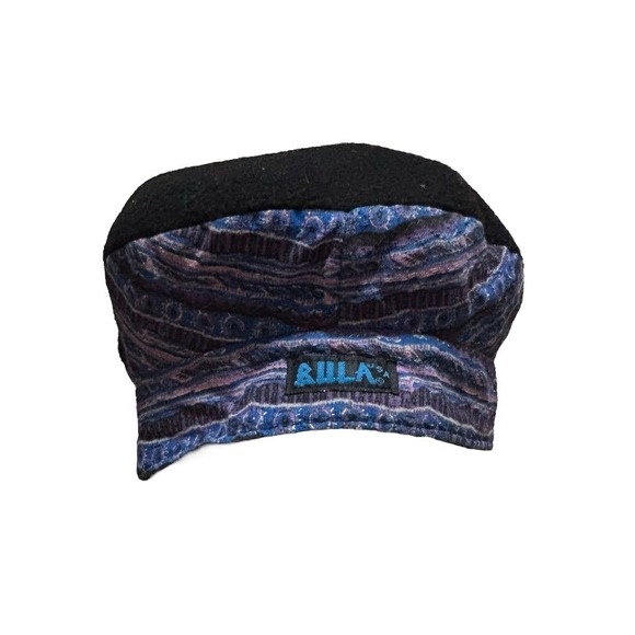 Bula Unisex Fleece Beret Hat Multicolor Geometric One Size Casual - Picture 1 of 7